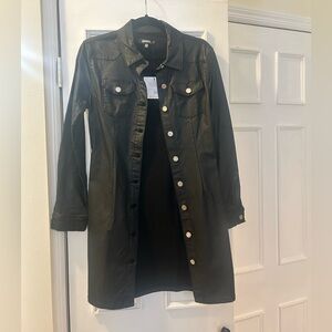 Black Faux Leather Women's DRESS OR JACKET